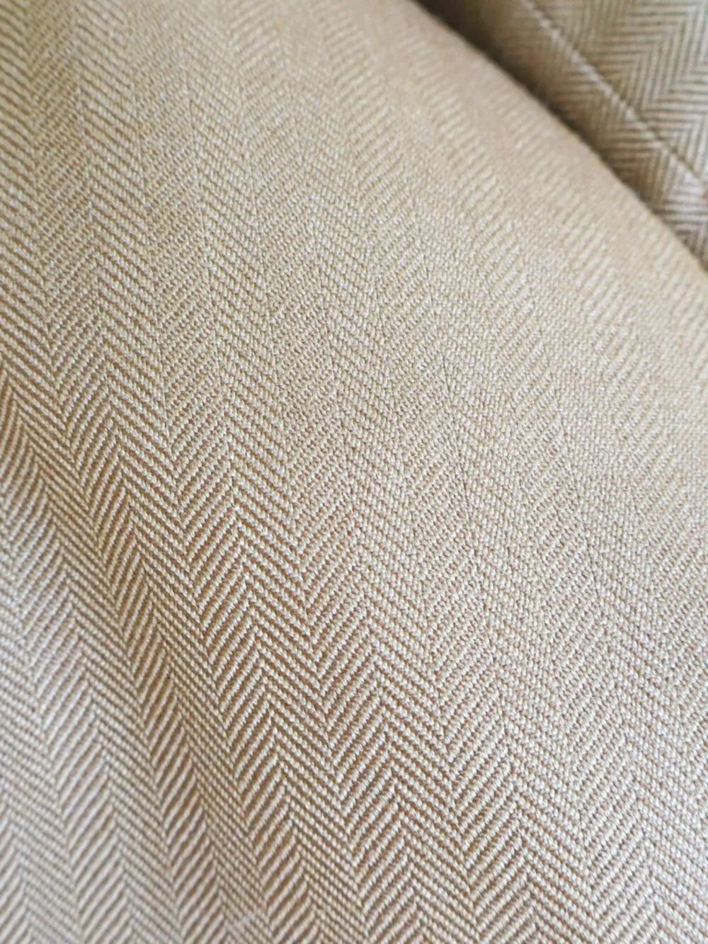 Vintage Chaps 100% Silk Camel Herringbone Blazer Sport Coat 44L